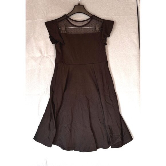 Girls Dress Summer Ruffle Sleeve Mesh A Line Casual Party Dresses with Pockets - Picture 3 of 9